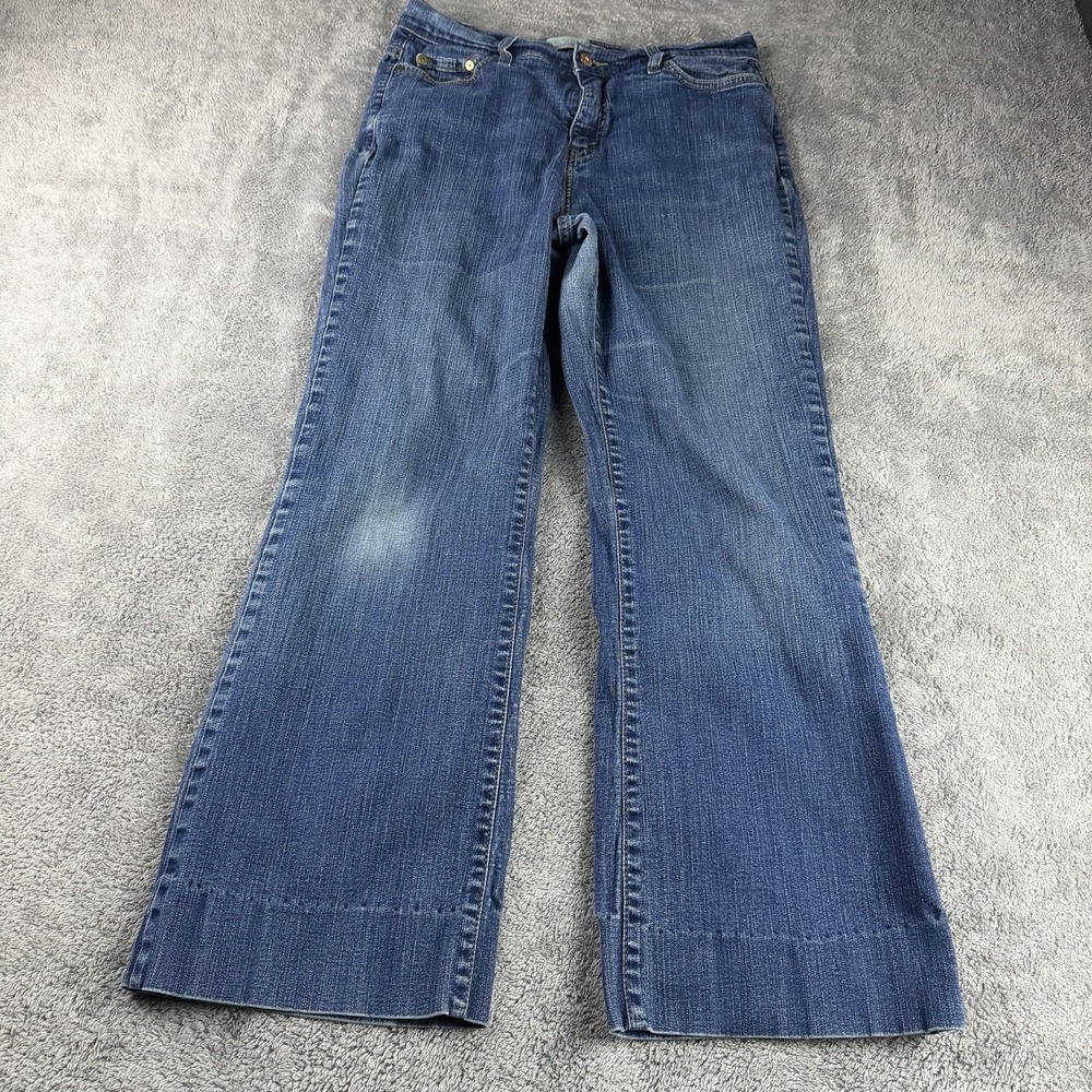 Levis 512 Perfectly Slimming Boot Cut Jeans Womens 30x27 Blue Medium Wash - Picture 1 of 15